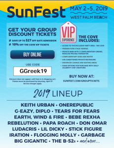 Sunfest 2019 Discount Code