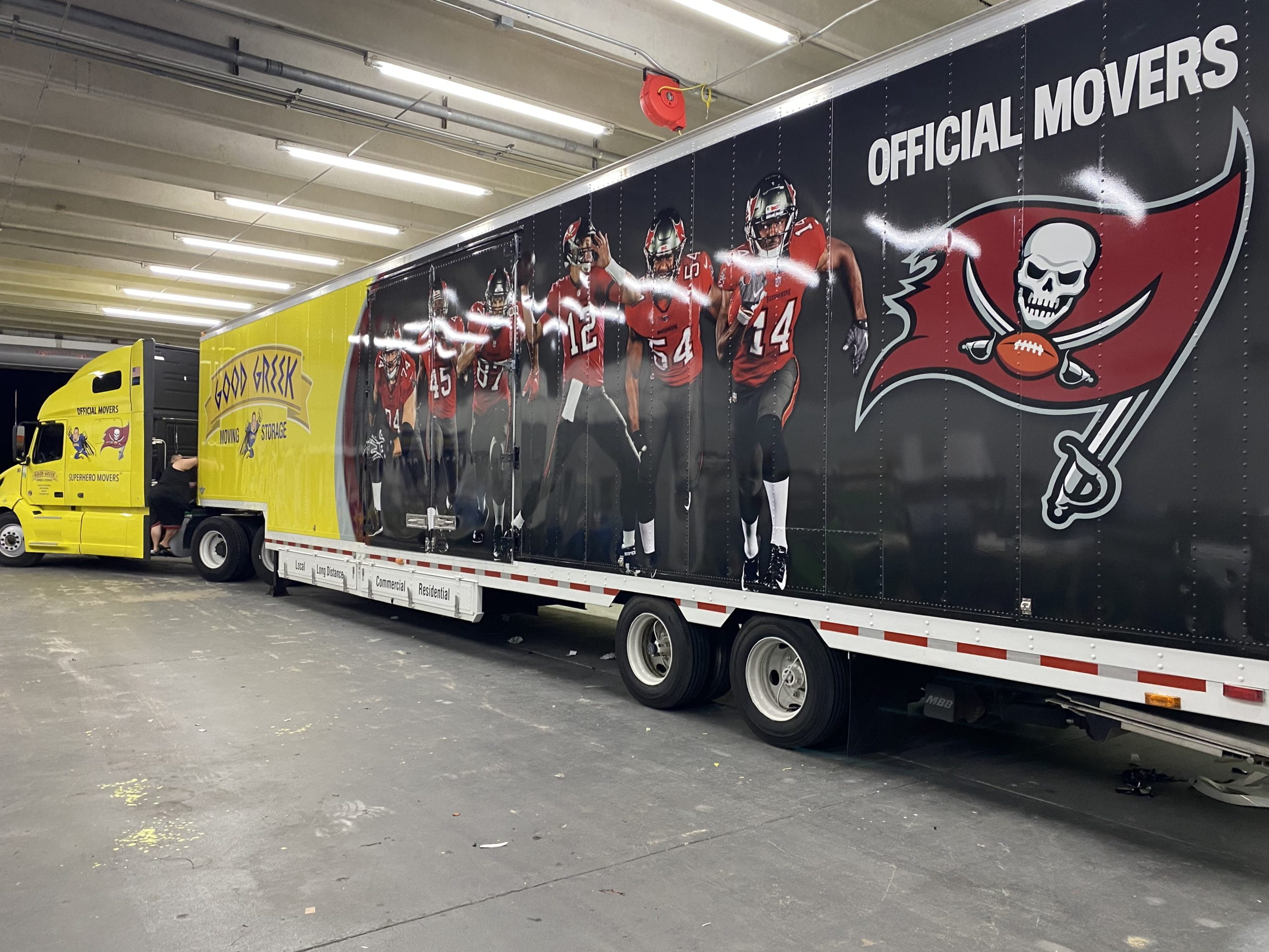 Tampa Bay Buccaneers Wrapped Tractor Trailer