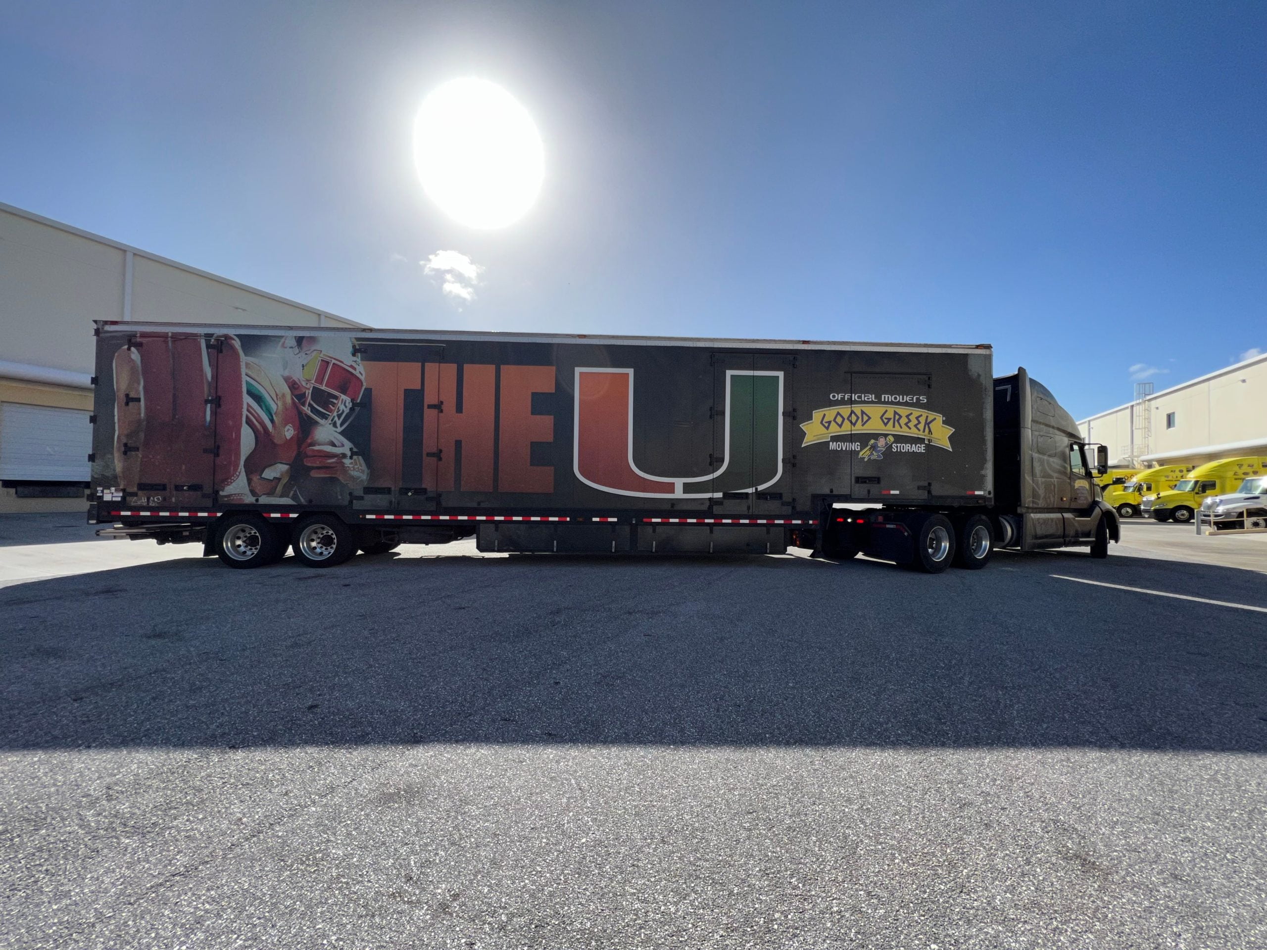 Good Greek Custom Wrapped University of Miami Trailer