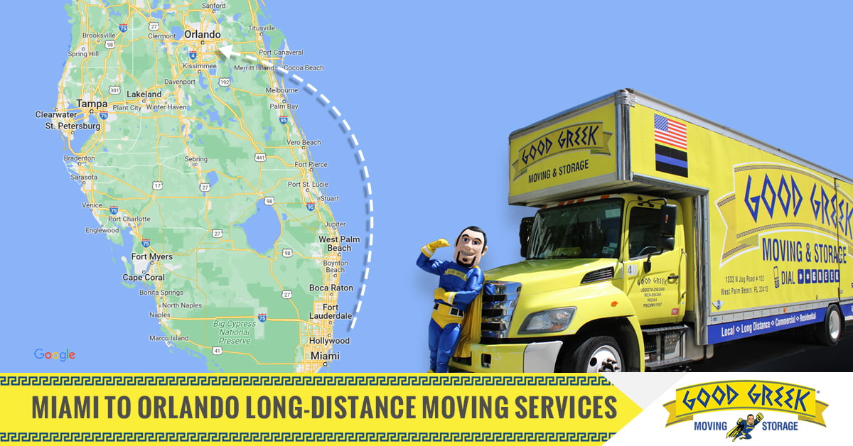 Servicios integrales de mudanzas de larga distancia de Miami a Orlando