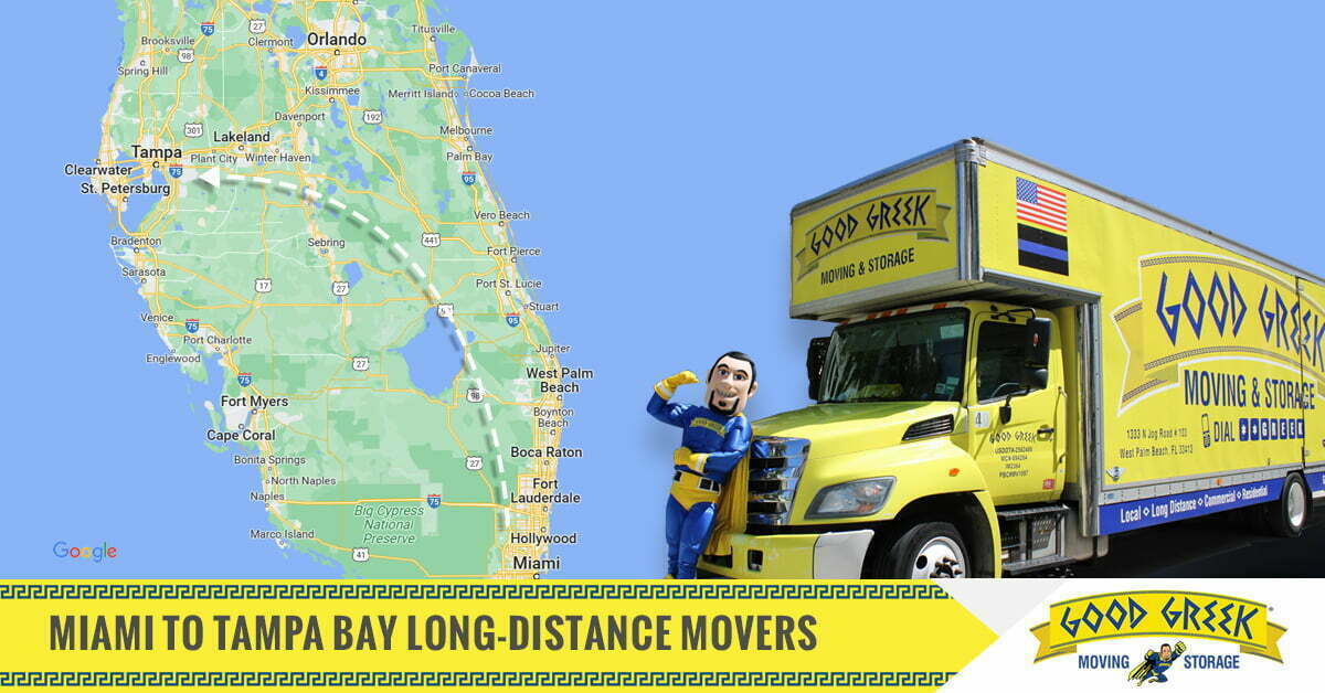 Soluciones de mudanzas de larga distancia de Miami a Tampa Bay