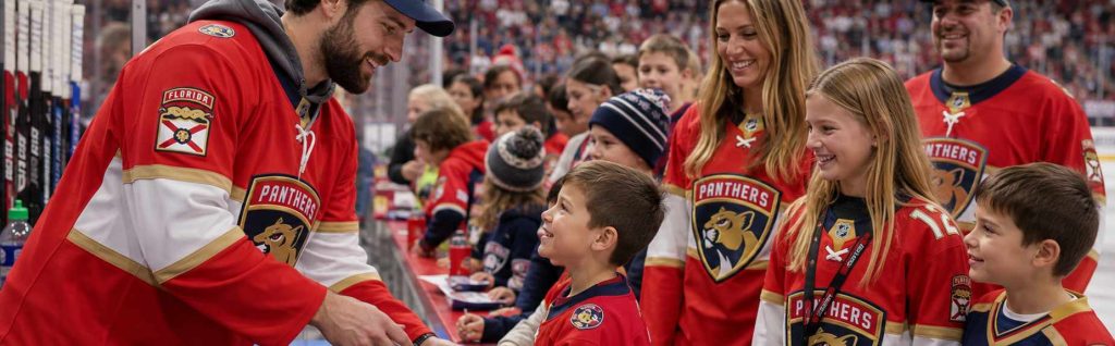 Good Greek Participates In Florida Panthers Kids Day At Fla Live Arena