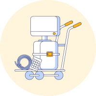 Good Greek Business Movers It And Equipment Moving Icon