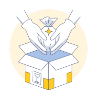 Good Greek Business Movers Packing And White Glove Handling Icon